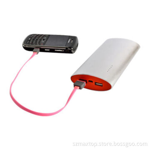 Power Bank for Smartphone, Aluminum, 10400mAh, Two USB Output, with LED Light Function